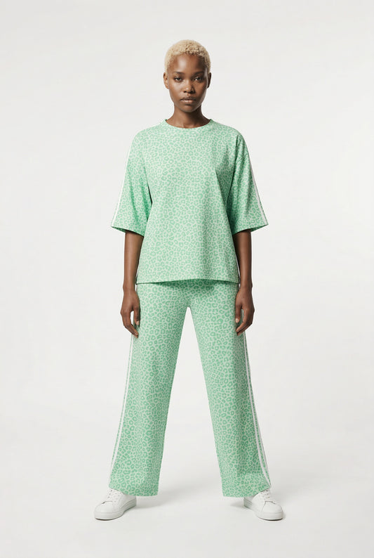 CHÁNDAL ANIMAL PRINT MANGA CORTA-VERDE