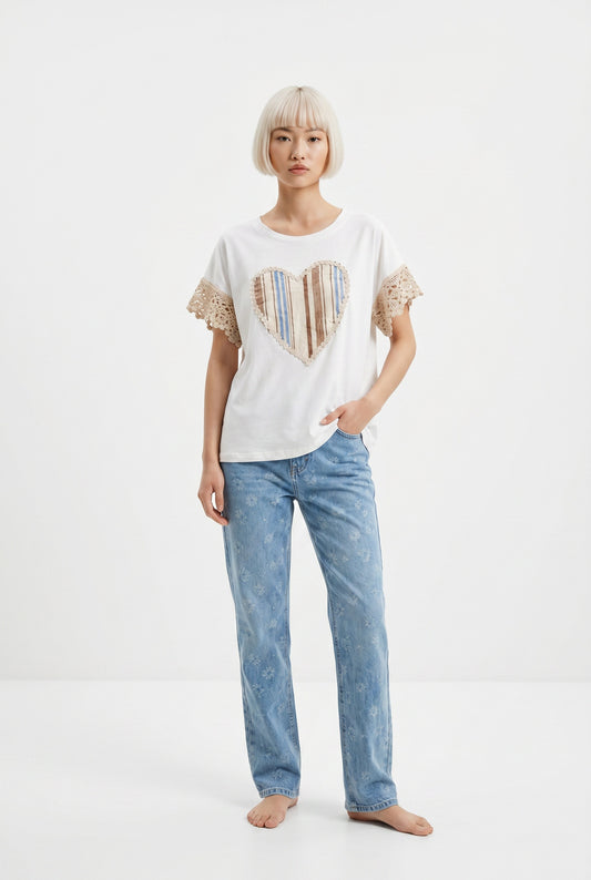 CAMISETA LOVE- MARRÓN