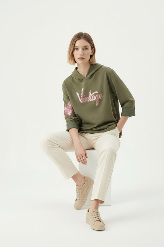 SUDADERA VINTAGE-KHAKI