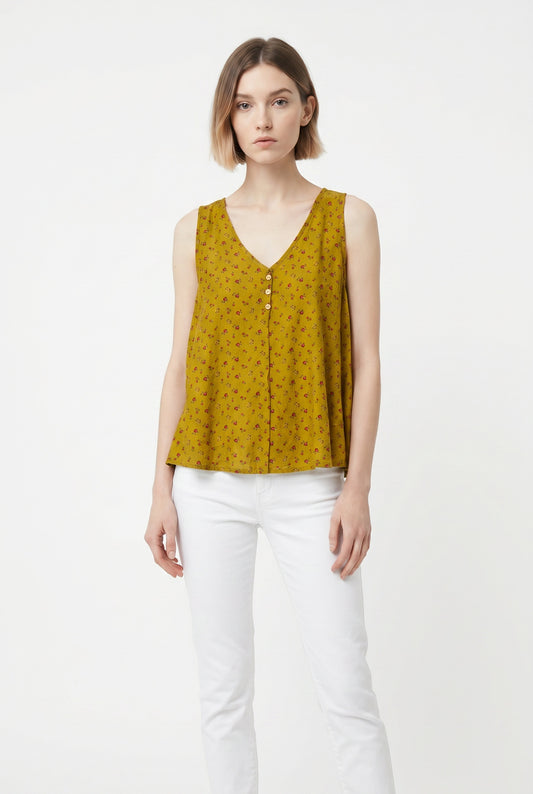 BLUSA FLORAL-PISTACHO