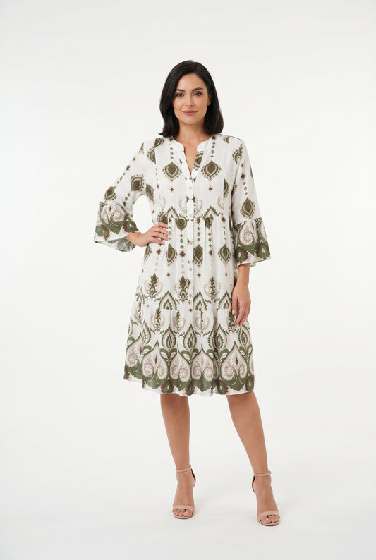 VESTIDO BOHO-VERDE