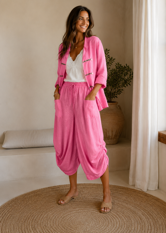 BLAZER LIN-FUSCIA