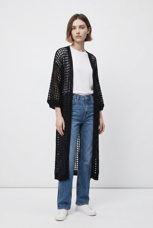 CHAQUETA CALADA-NEGRA