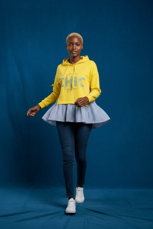 SUDADERA CHIC-AMARILLO