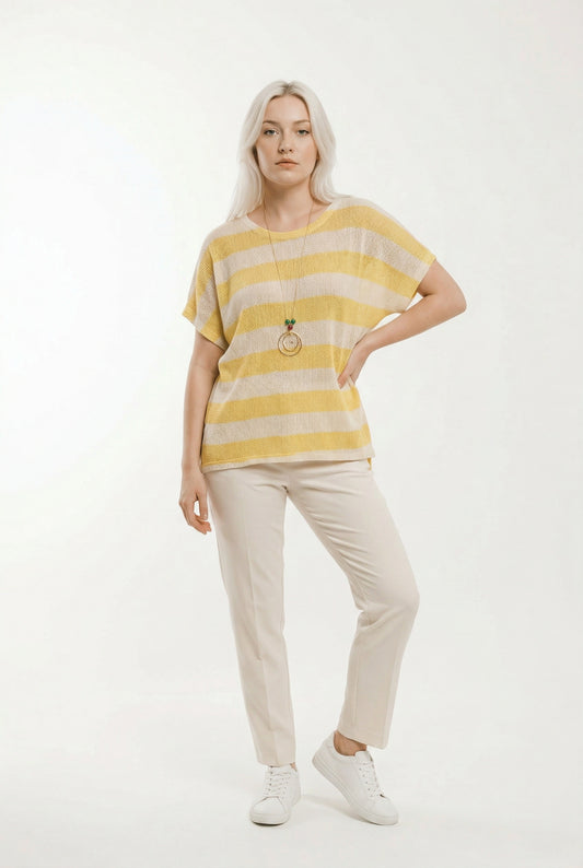 BLUSA + COLGANTE-AMARILLA