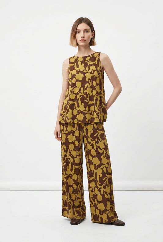 CONJUNTO FLORAL-PISTACHO