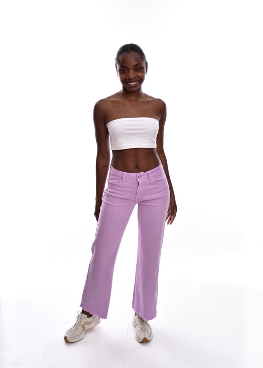 PANTALÓN VIVID DESFLECADO-LILA