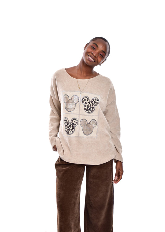 SUDADERA MICROPANA-BEIGE