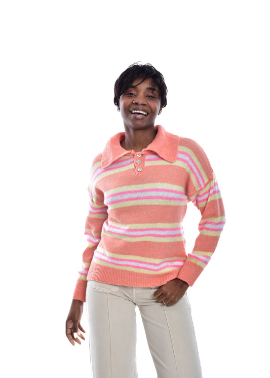 JERSEY MULICOLOR-NARANJA