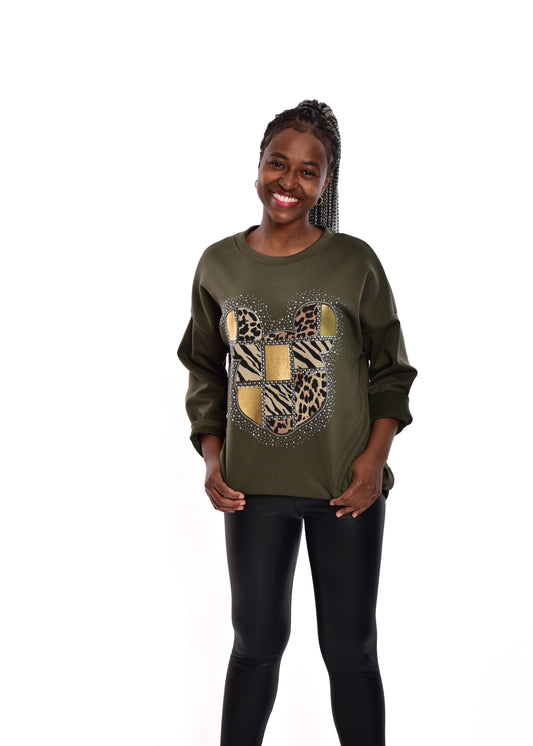 SUDADERA MICKEY-KHAKI