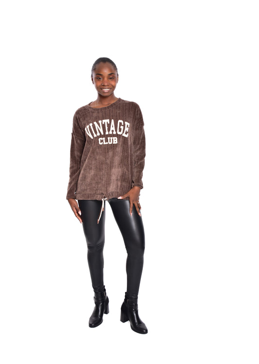 SUDADERA VINTAGE-MARRÓN