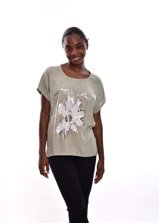 CAMISETA MARGARITA-KHAKI