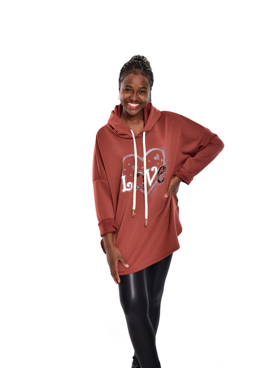 SUDADERA LOVE-TEJA