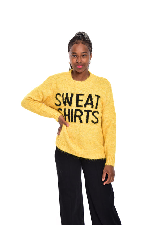 JERSEY SWEAT-MOSTAZA