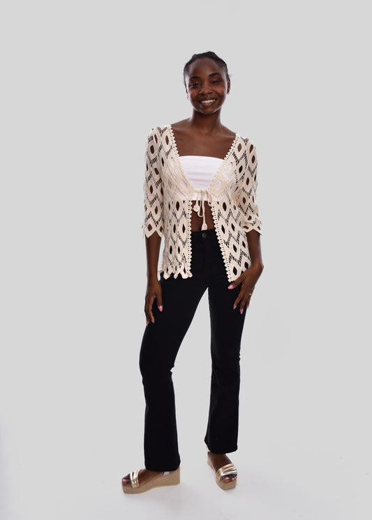 CHAQUETA CALADA-BEIGE