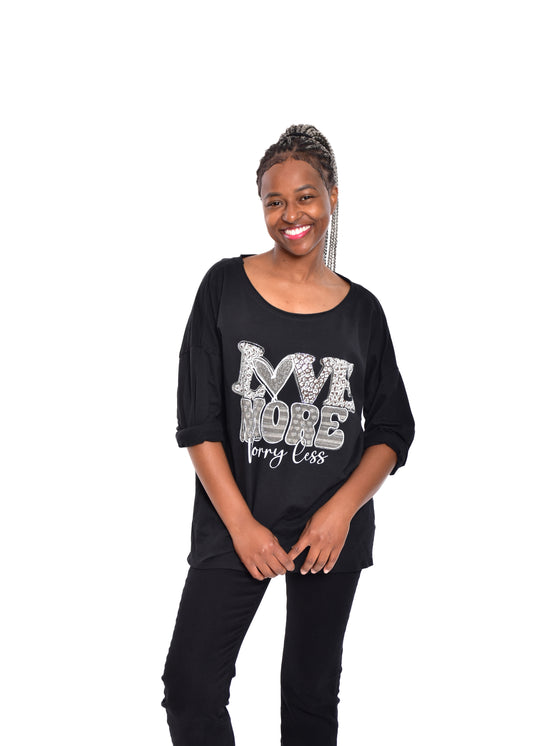 SUDADERA MORE LOVE-NEGRA