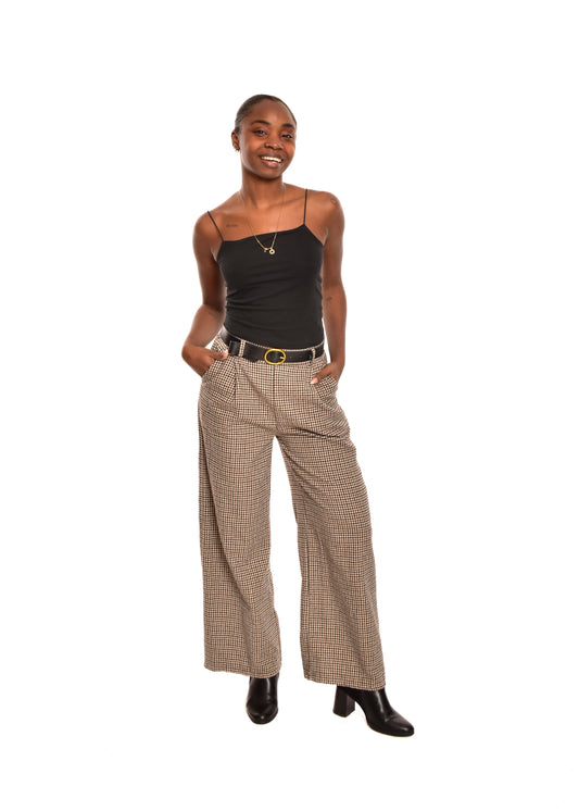 PANTALÓN CUADROS-MARRÓN