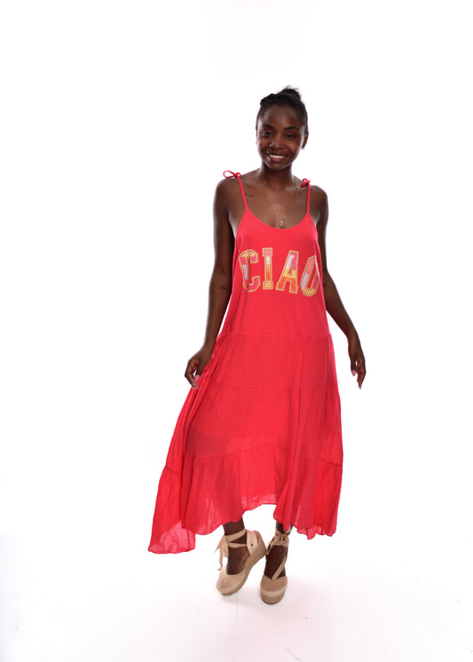 VESTIDO CIAO-ROJO