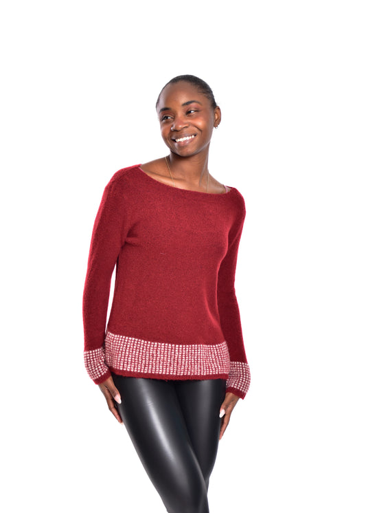 JERSEY FRANJA INFERIOR-GRANATE