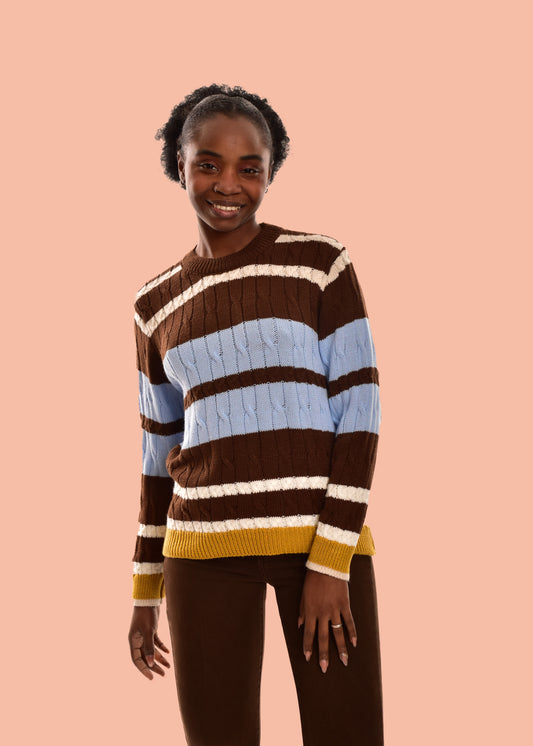 JERSEY COMBINADO-MARRÓN