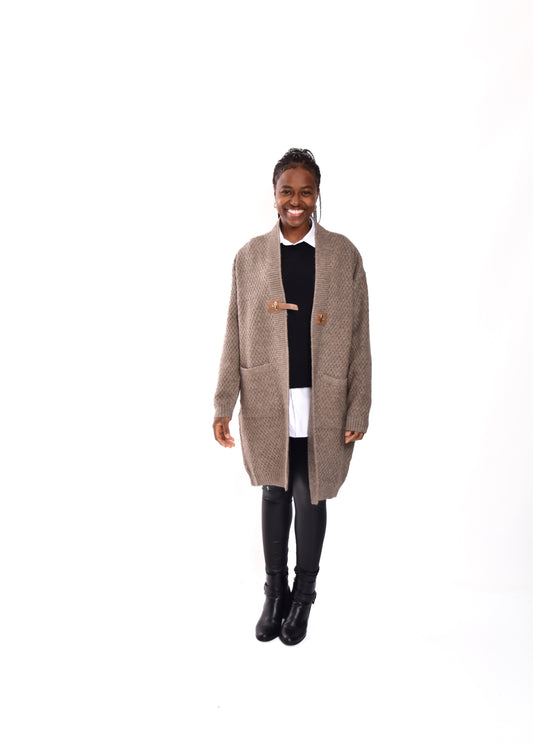 CHAQUETA PUNTO GRUESO-TOPO