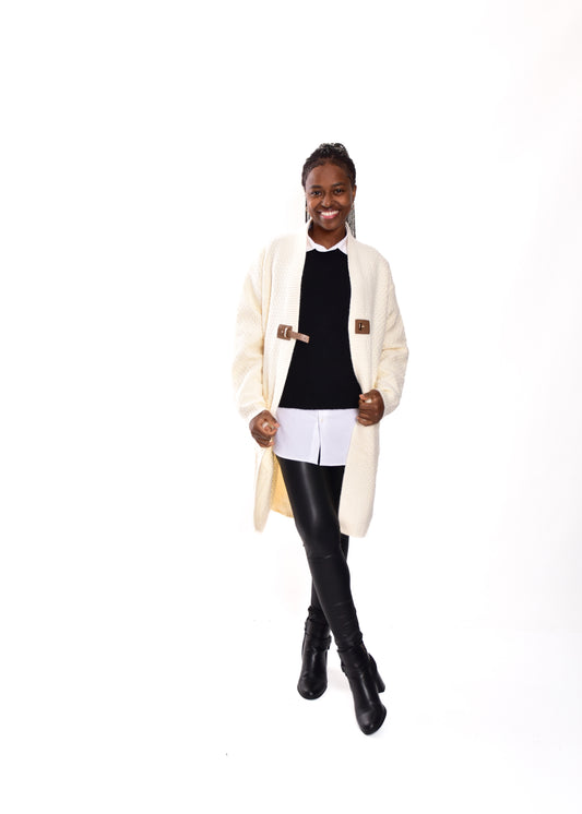 CHAQUETA PUNTO GRUESO- CRUDO