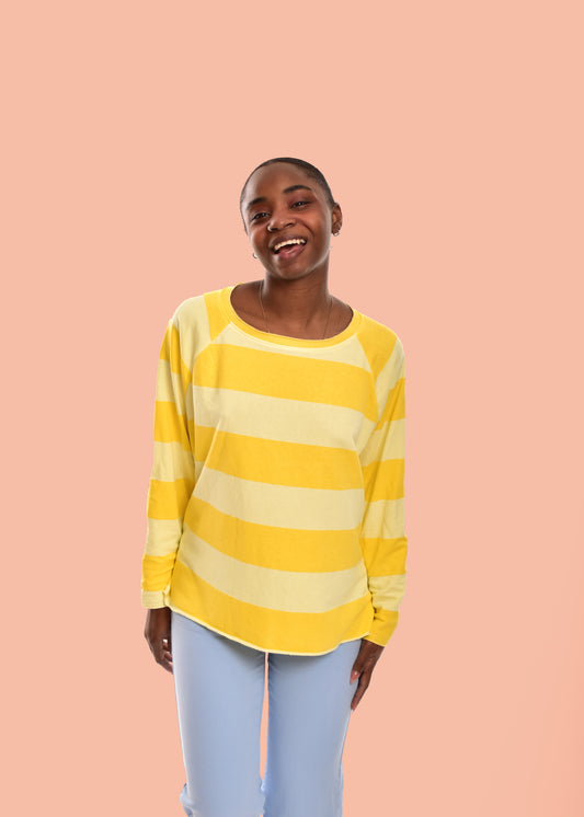 SUDADERA RAYAS-AMARILLA