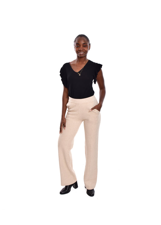 PANTALÓN PUNTO BEIGE