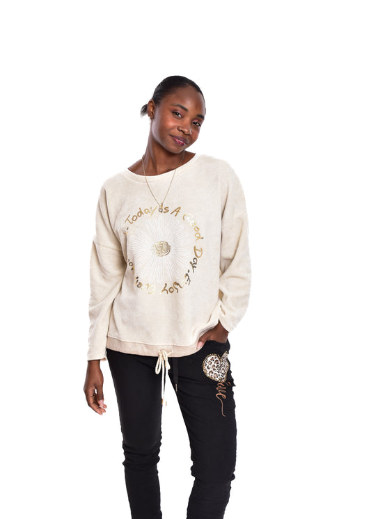 SUDADERA MARGARITA-BEIGE