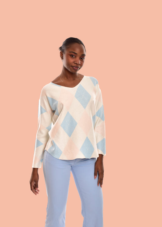 JERSEY ROMBOS-AZUL CLARITO