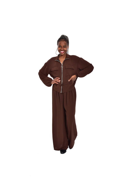 CONJUNTO  BOMB-MARRÓN