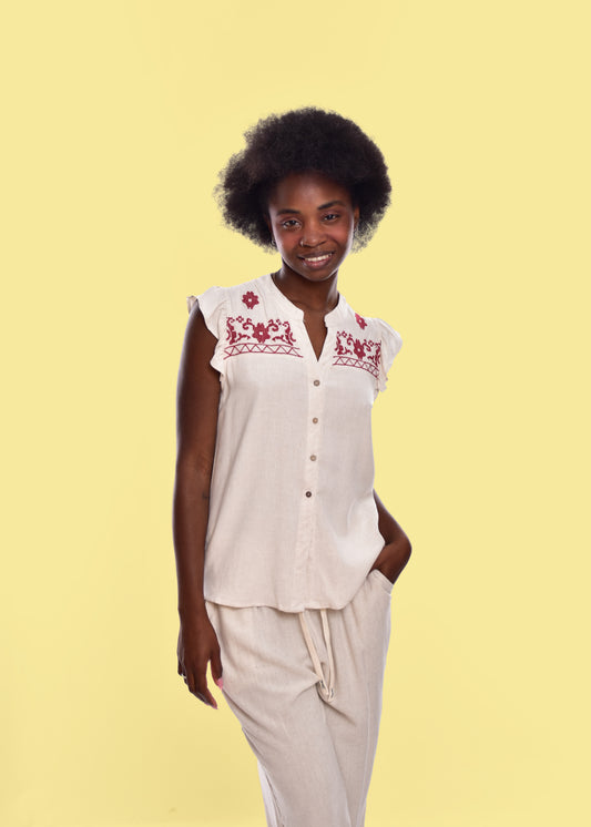 BLUSA CENEFA-GRANATE