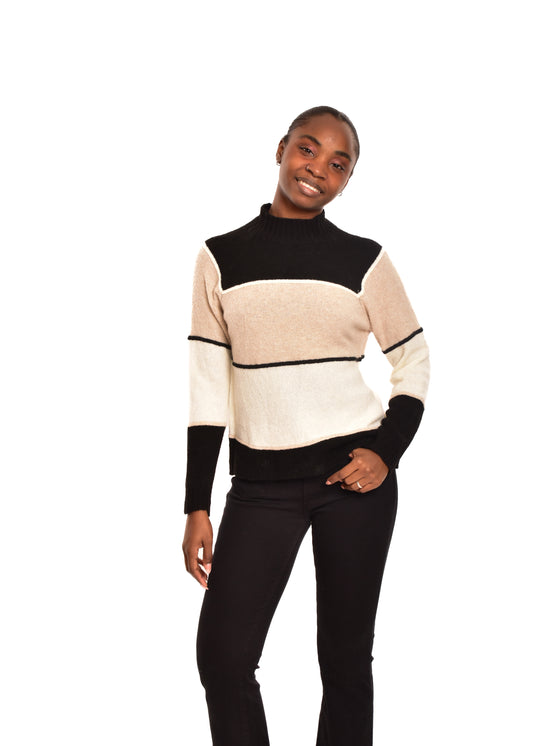 JERSEY FINO FRANJAS- NEGRO