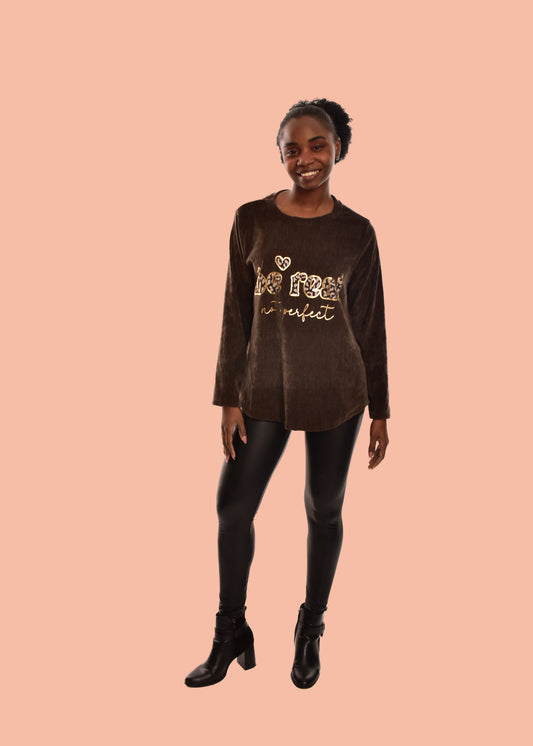 SUDADERABE REAL- MARRÓN