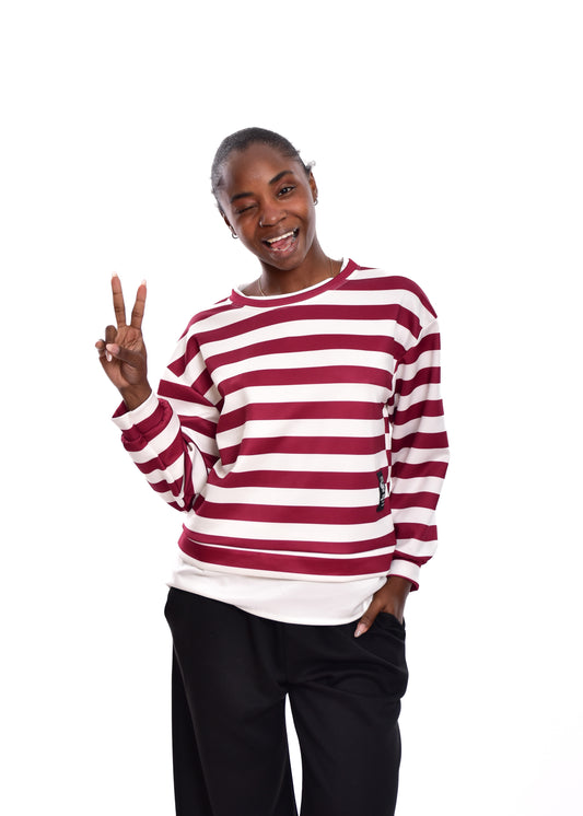 SUDADERA  100% NATURAL-GRANATE