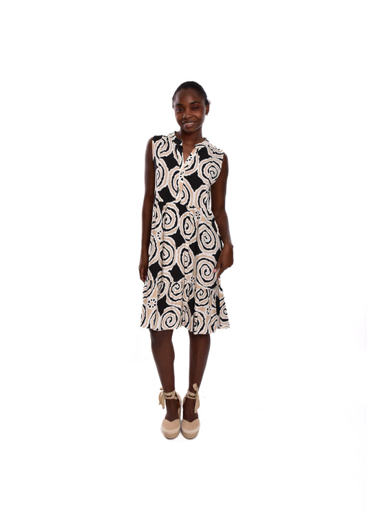 VESTIDO CIRCLES TIRANTE- NEGRO