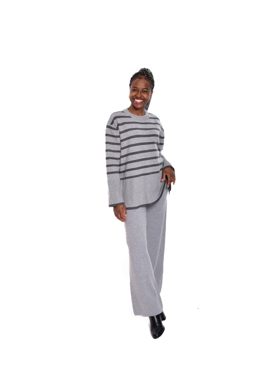 CONJUNTO DE PUNTO RAYAS-GRIS