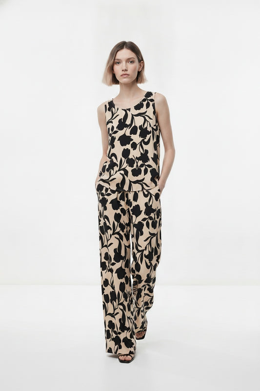 CONJUNTO FLORAL-NEGRO