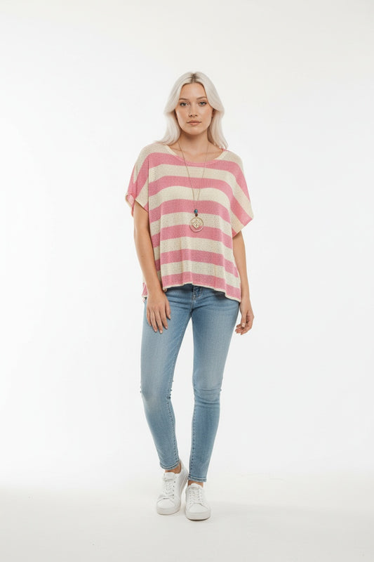 BLUSA + COLGANTE-ROSA