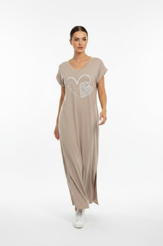 VESTIDO ALGODÓN BE MINE-CREMA