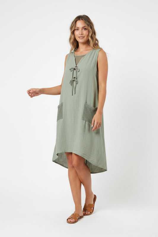 VESTIDO BOLS-KHAKI