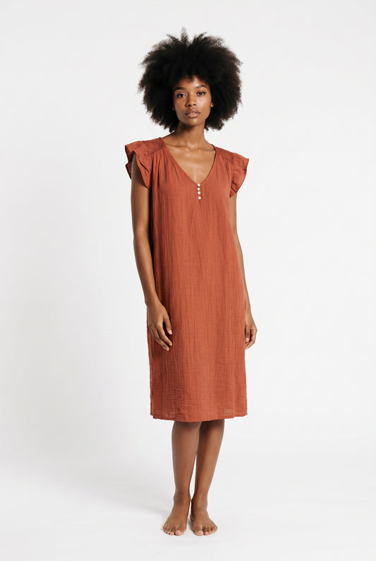 VESTIDO BOT-TEJA