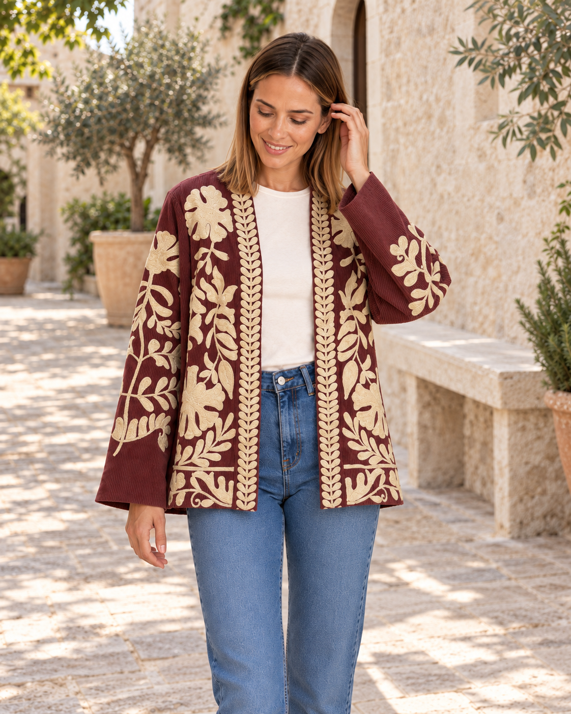 CHAQUETA PANA-GRANATE