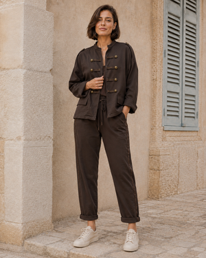BLAZER ALGODÓN-MARRÓN