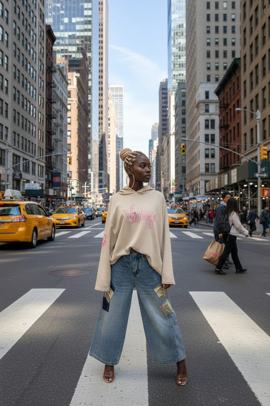 SUDADERA VINTAGE-BEIGE