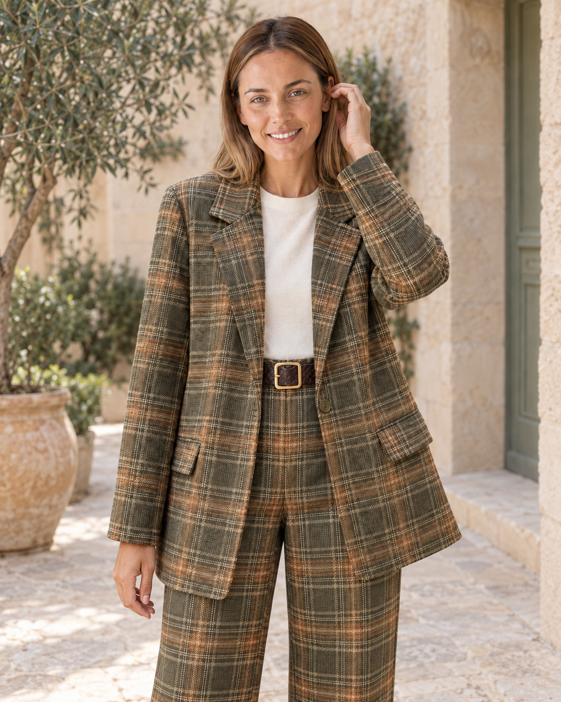 BLAZER CUADROS-VERDE
