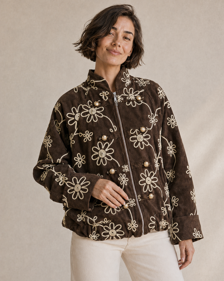 CHAQUETA ROS-MARRÓN