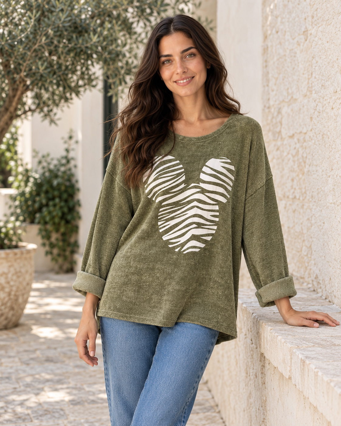 SUDADERA MICROPANA MICKEY-KHAKI