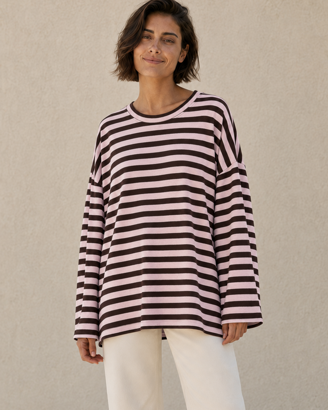 SUDADERA ALGODÓN MARINERA-ROSA