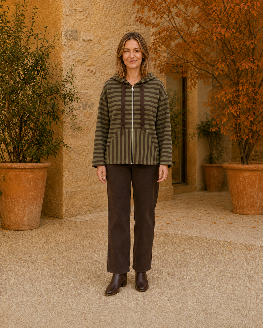 SUDADERA ALGODÓN MARINERA-VERDE